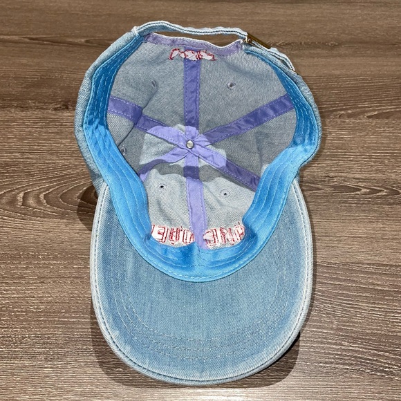 RETRO GAME OVER Video Game Style Doses Blue Denim Look Adjustable Hat - Picture 4 of 5